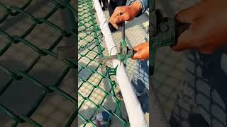 Fence edge fastening process [upl. by Nahtnamas]