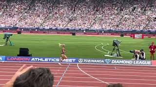 Keely hodgkinson wins 800m Gold wandadiamondleague london2024 [upl. by Omle]