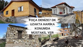 FOÇA DENİZE 7 DK UZAKTA HARİKA KONUMDA SATILIK YER [upl. by Enelad252]