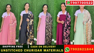 UNSTITCHED SALWAR SETchuridarmaterials onlineshoppingCM202RS1400VITARA DESIGN KOTHAMANGALAM [upl. by Aihseyt981]