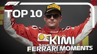 Top 10 Kimi Raikkonen Moments at Ferrari [upl. by Twila101]