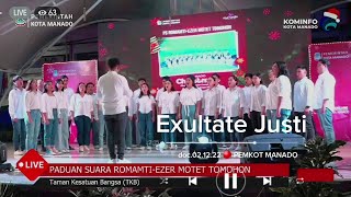 Exultate Justi  🔴 Dok PEMKOT MANADO romamtiezerfamilysingers choir christmas [upl. by Boykins]