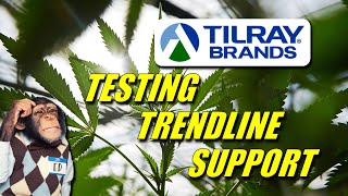 Tilray Brands Testing Trendline Support 🍑 [upl. by Leksehcey955]