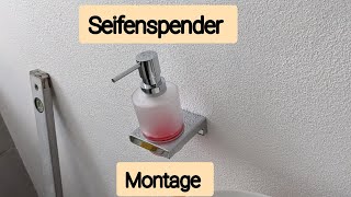 Seifenspender Hansgrohe montieren Wandanschluss Seifendosierer befestigen Seifenspender anbringen [upl. by Jesh297]