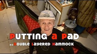 Putting a Pad in a Double Layer Hammock [upl. by Ginni]