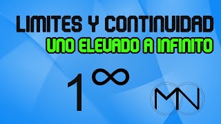 UNO ELEVADO A INFINITO INDETERMINACIÓN  ejercicio resuelto con fórmula  fácil   BACHILLERATO [upl. by Alokin]