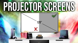 5 Best Projector Screens  Dont get a projector until you watch this [upl. by Bamby]