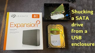 Shucking a USB Seagate Expansion Hard Drive [upl. by Ranjiv]