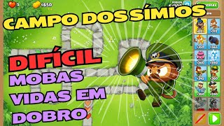 BloonsTD 6  Campo dos Símios  Difícil  Mobas de vida em dobro [upl. by Edette47]