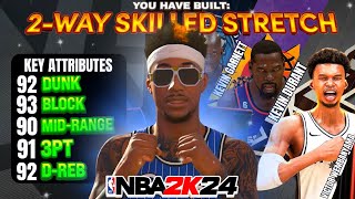 92 DUNK  91 3PT  93 BLOCK 2 WAY STRETCH BIG BUILD CAN DO EVERYTHING BEST CENTER BUILD IN NBA2K24 [upl. by Ahsiliw]