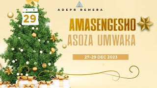 LIVE AMASENGESHO ASOZA UMWAKA  29122023  ADEPR REMERA [upl. by Heller]