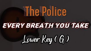 The Police  Every Breath You Take karaoke lower key [upl. by Emiolhs]