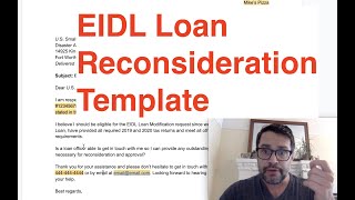 EIDL Loan Reconsideration Template  How To Contact the SBA for Reconsideration [upl. by Roseanna220]