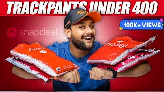 BEST BUDGET TRACK PANTSJOGGERS FOR SUMMERGYM UNDER 400 on SNAPDEAL 🔥 Men Haul Review 2023 [upl. by Anua115]