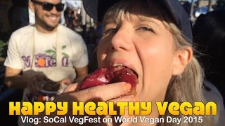 Vlog SoCal VegFest on World Vegan Day 2015 [upl. by Nannaihr]