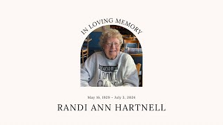 Randi Hartnell Memorial Service 72124 [upl. by Botti]