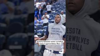 Dallas Mavericks vs Minnesota Timberwolves  Anthony Edwards warms up before Game 1 [upl. by Armin]