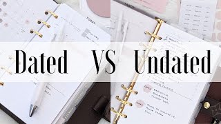 Dated VS Undated Planner Inserts amp How I Use Both in My Planner [upl. by Norrehs603]