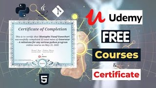 FREE ONLINE COURSE WITH CERTIFICATE  COMPLETE ALL MOOCS FOR FREE FROM UDEMY FOR ALL YEAR 🥳🥳 [upl. by Oicatsana]