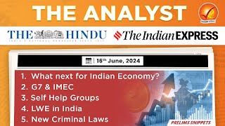 The Analyst 16th June 2024 Current Affairs Today  Vajiram and Ravi Daily Newspaper Analysis [upl. by Weihs]