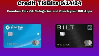 Credit TidBits 914  Freedom Flex Q4 and Targeted Bilt offers [upl. by Itaws]