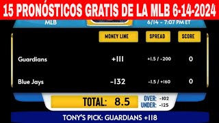 15 Pronósticos GRATIS de la MLB para Hoy Viernes 6142024 [upl. by Nam]