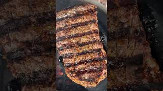 Juicy Ribeye Steak with a garlic herb compound butter  Kamado Joe charcoalgrill bbq [upl. by Bondon]