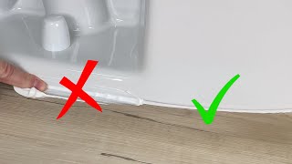 Perfect Toilet Caulkingactually easier than doing a bad job [upl. by Lyontine655]