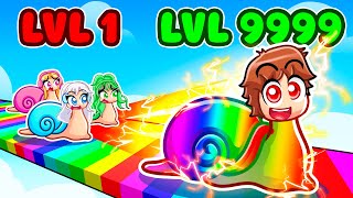 Level 1 vs Level 999 FASTEST SNAIL in Roblox [upl. by Larkins]