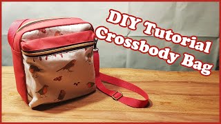 DIY Tutorial Crossbody Bag  geräumige Umhängetasche selber nähen [upl. by Eciruam453]