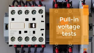 Relays and contactor pullin voltage tests [upl. by Charity]