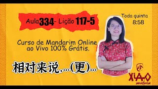 Aula 334  Curso de mandarim GRÁTIS do zero ao avançado Lição 1175 相对来说，…（更）… [upl. by Kev]