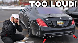 BMW OWNER STRAIGHT PIPED HIS MERCEDES S63 AMG EXTREMELY LOUD [upl. by Ennyleuqcaj651]