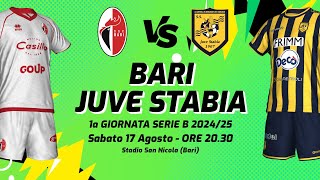 BARI  JUVE STABIA  SERIE B 202425  DIRETTA LIVE CRONACA STATISTICHE amp CAMPO 3D [upl. by Akiemahs]