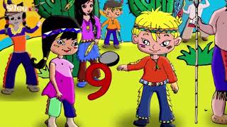 Dieci piccoli indiani canzone per bambini Yleekids Italiano [upl. by Einhapets]