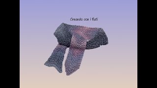 Sciarpina Scarf quotNirvanaquot tutorial ai ferri 💕Creando con i filati💕 [upl. by Heydon977]