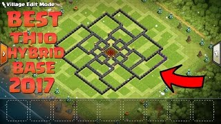 Best Town Hall 10 Hybrid Base 2018 [upl. by Sulienroc294]