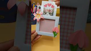 DIY Cute Mini Photo Frame 🖼️ diy art handmade trending viral youtubeshorts shorts shortsfeed [upl. by Tniassuot]