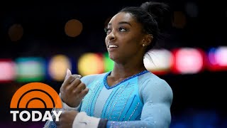 Simone Biles makes history landing Yurchenko double pike [upl. by Leoy]