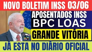 ðŸ”´A BOMBA ESTOUROU SAIU AGORA PELA MANHÃƒ INSS BPC  APOSENTADOS 0306 [upl. by Deery397]