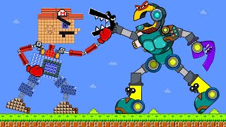 The Giant ROBOT Mario vs The Giant BIGGEST ROBOT Alphabet Lore  Game Animation [upl. by Artinak]