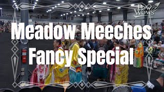 Meadow Meeches Fancy Special Part 1  2024 Manito Ahbee Pow Wow  Powwowscom [upl. by Osrit]