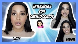 COMO COLOCAR EXTENSIONES DE CLIPS EN CABELLO CORTO Bellami Bellissima 220g [upl. by Griffy]