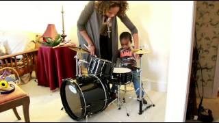 Beginner Drum Lesson for Toddler to Play Along [upl. by Guglielmo553]