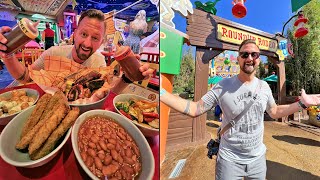 NEW Disney Restaurant Opens At Hollywood Studios  Woodys Roundup Rodeo BBQ Full Food Review [upl. by Nitsoj]