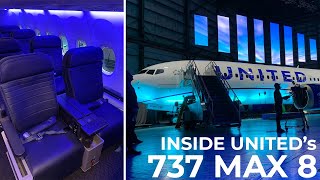 Incredible Inside A Brand New United Airlines Boeing 737 MAX 8 [upl. by Jolenta]