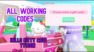 All Working Codes In Hello Kitty Cafe Tycoon Roblox [upl. by Mic]