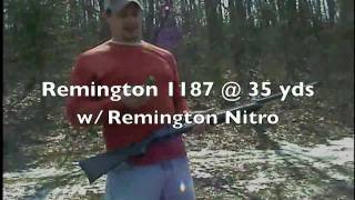 Shotgun Patterning  Comparing Winchester Supreme 35quot amp Remington Nitro 35quot turkey loads [upl. by Rockey]