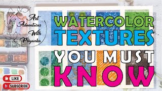 Watercolor textures and techniques for beginners  learn simple tricks of watercolor [upl. by Edny]