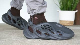 Adidas YEEZY Foam Runner ONYX REVIEW amp On Feet [upl. by Inaoj]